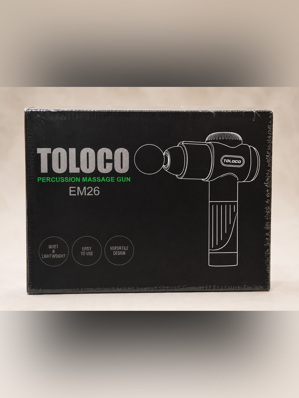 TOLOCO EM26 Percussion Massage Gun New Sealed 10 Heads Deep Tissue Massager